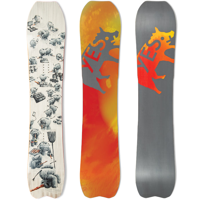 snowboard yes YES Warca Snowboard – Volume Twin Shape for All-Mountain + Freestyle Power – East Fork Bikes